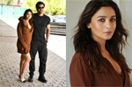 Alia Bhatt flaunts her baby bump for the first time as she poses with hubby Ranbir Kapoor